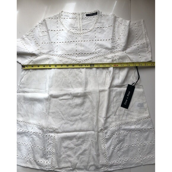 Doe & Rae Eyelet Peasant Top Size Medium - Picture 11 of 14